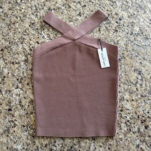 NWT: Aritzia Babaton Cross Neck Top, size medium